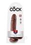 King Cock Dildo With Balls 7in - Chocolate