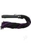 Rouge Suede Flogger With Leather Handle - Black And Purple