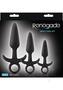 Renegade Men`s Tool Kit Silicone Anal Plugs (set Of 3)- Black