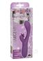 Rechargeable Butterfly Kiss Flutter Silicone Rabbit Vibrator - Purple
